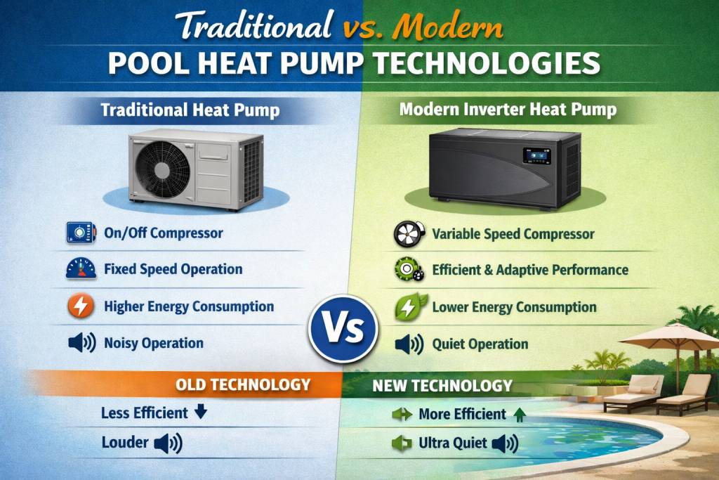 Traditional vs. Modern Pool Heat Pump Technologies