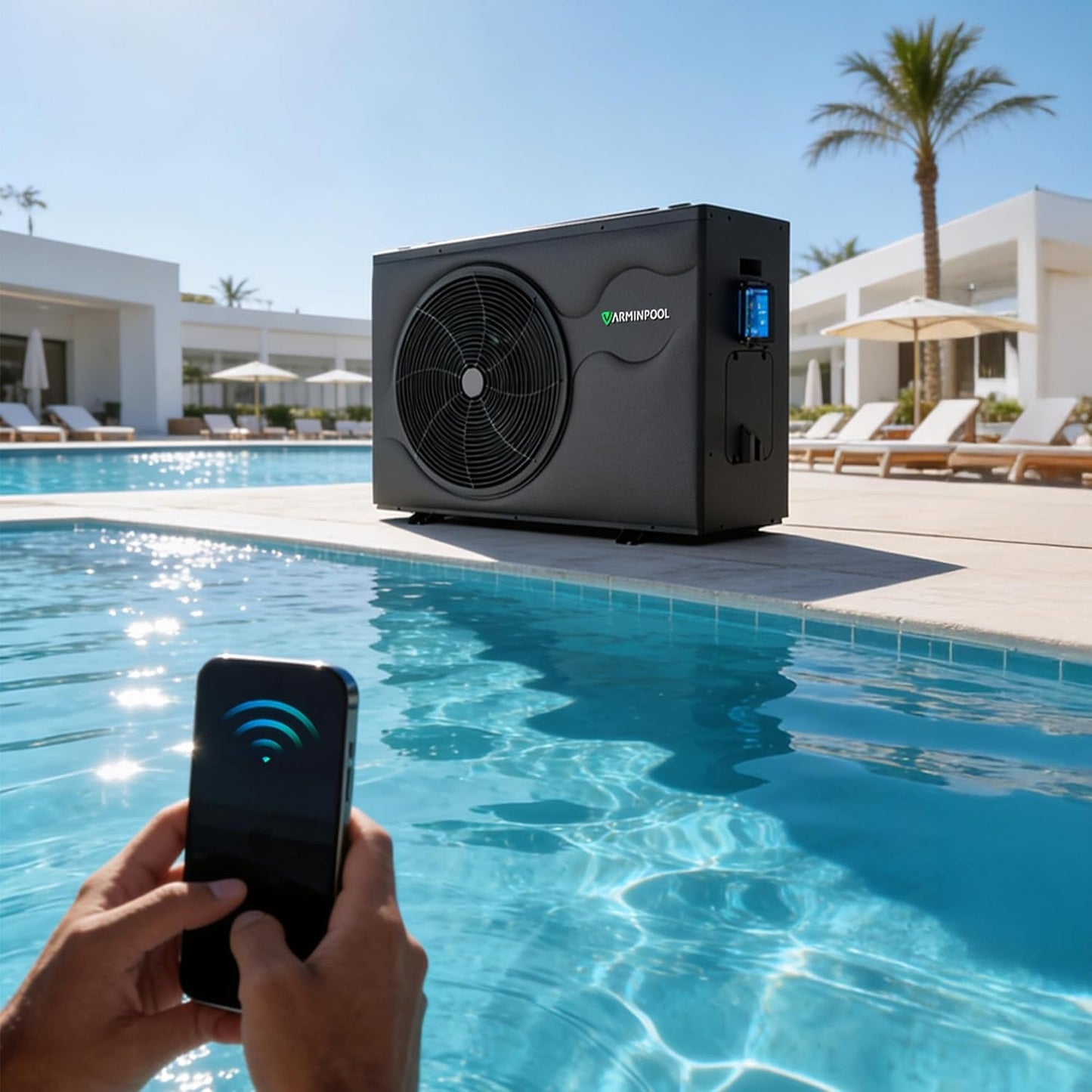 120,000BTU Inverter Electric Pool Heater for 33000 Gallons, V35