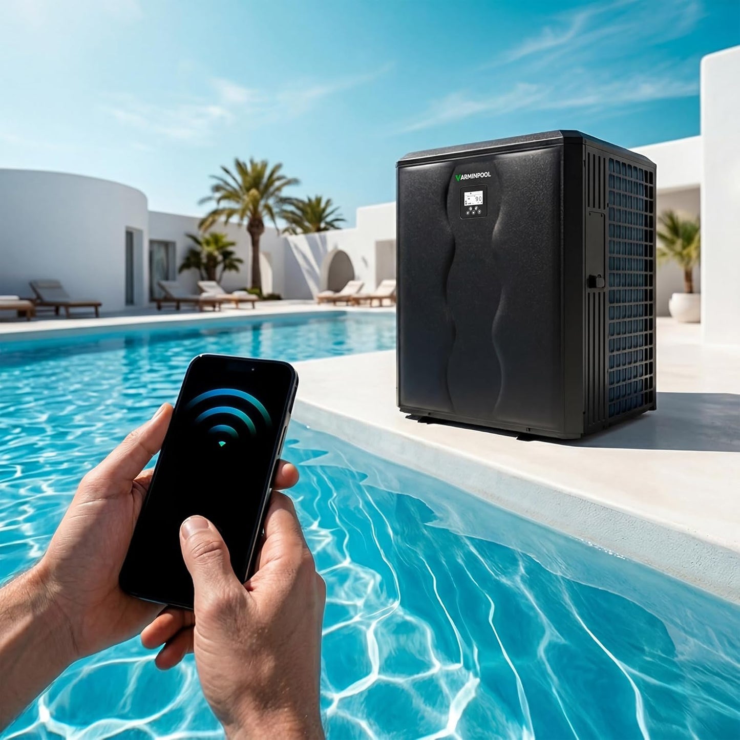 140000 BTU Inverter Pool Heat Pump for 42000 Gallons, V35 Ultra