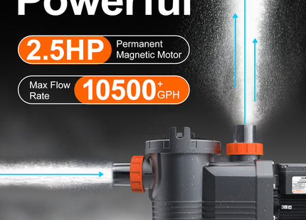 2.5 HP Variable Speed Pool Pump for In/Above Ground Pools