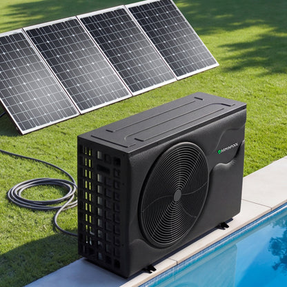 50000BTU Solar Pool Heater, Pool Heat Pump for Inground & Above Ground Pools up to 15000 Gallons