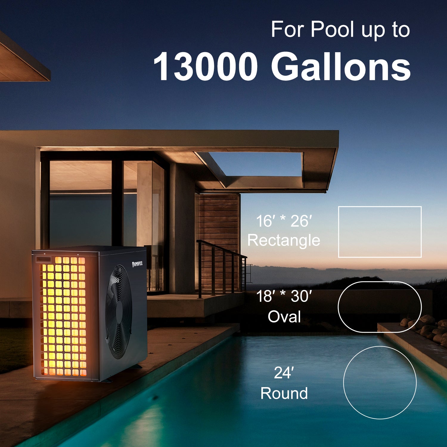 40000 BTU Above Ground Pool Heat Pump