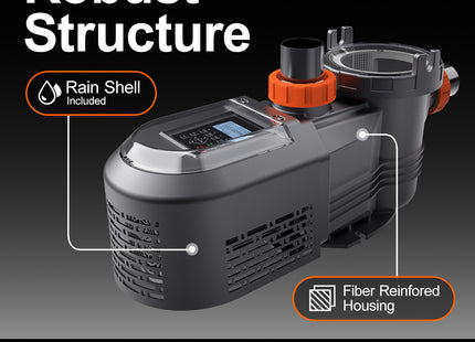 1.8HP Variable Speed Pool Pump for In/Above Ground Pools